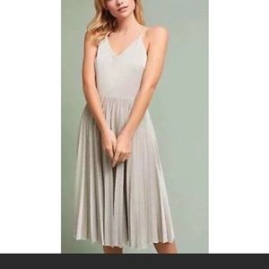 NWT Anthropologie Metallic Silver & Gold Dress